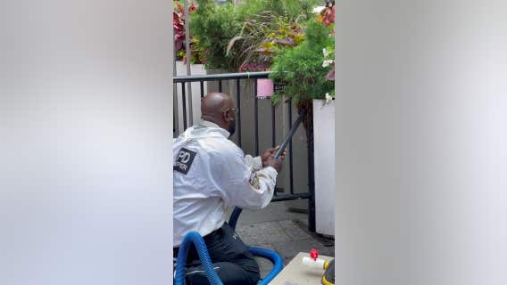 NYPD beekeeper removes 25,000 bees from Times Square