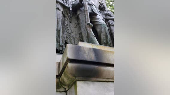 Vandals damage monument, burn flags at Kennesaw Mountain Park