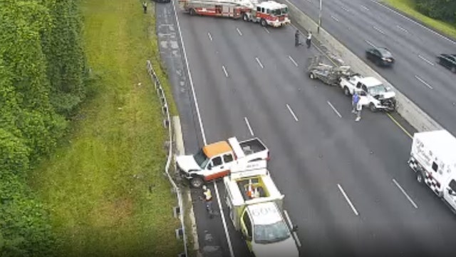 All eastbound lanes on I-20 re-open following crash involving two trucks , GDOT says