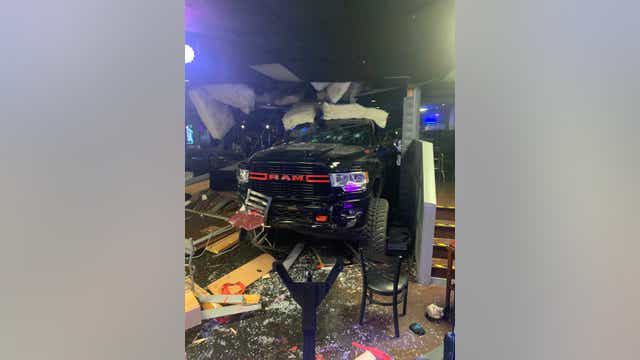 Suspect drives truck into Hiram bar, fires gunshots