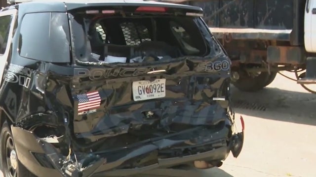 Impaired driver hits two Marietta patrol cars, police say