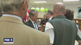 Gov. Kemp visits Cherokee County elementary school, reiterates support for local control