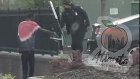 Atlanta police officer's act of kindness to homeless man caught on camera