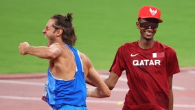 High jumpers Tamberi, Barshim agree to share gold medal in touching moment