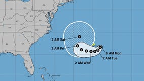 Tropical Storm Henri forms in the Atlantic, south of Bermuda