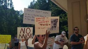 Fulton County parents protest school mask mandate