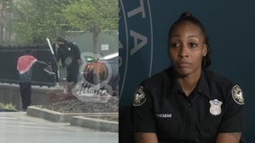 'I just want to help': Atlanta officer seen in viral video giving shoes to homeless man tells her story