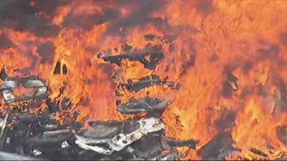 Investigators work to determine cause of blaze at DeKalb County recycling plant