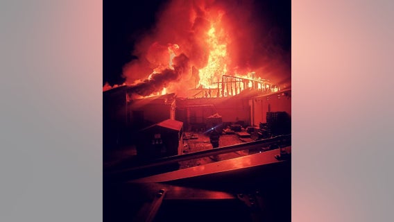 Crews battle major fire at Cobb County meat company