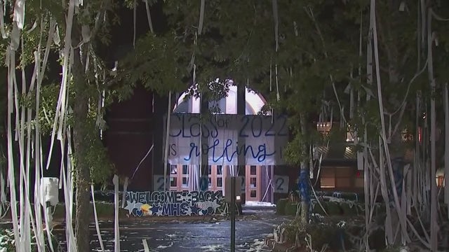 Toilet paper prank tradition continues at Marietta High School