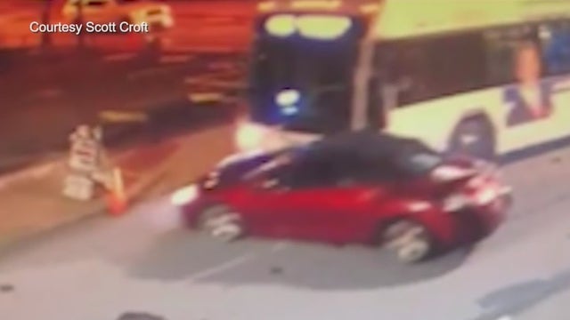 Video captures MARTA bus slamming into a car, dragging it