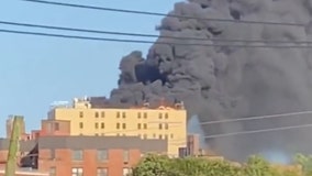 Fire engulfs roof of hospital in Queens