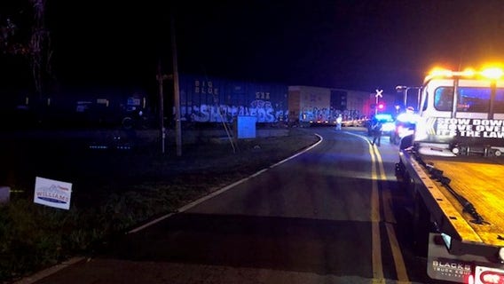 Car crashes into train in Union City