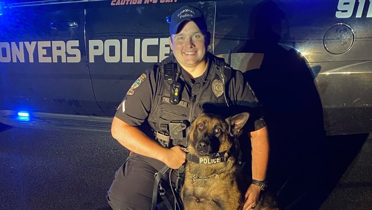 K9 BRISCOE WITH OFFICER WILLIAM TREADWELL