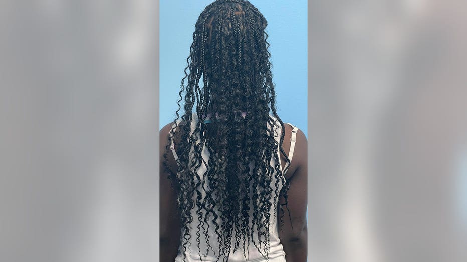 Brittany Starks braiding children's hair in Nashville, Tennessee. (Brittany Starks)
