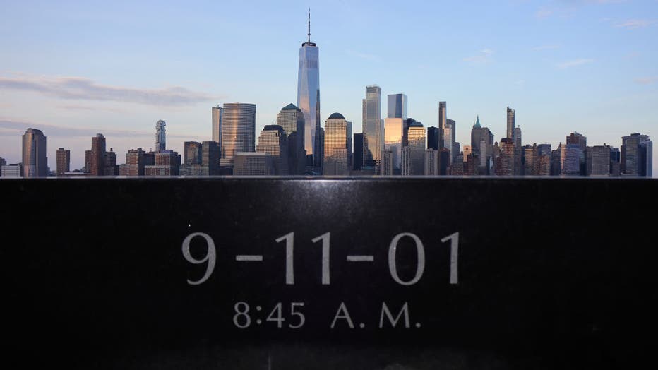 9/11 Memorial Across From Lower Manhattan in New York City