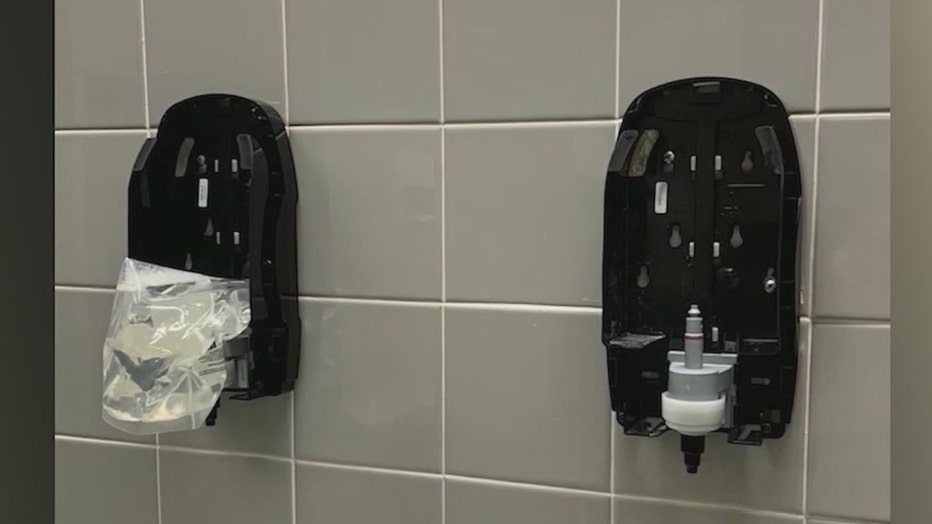 soap dispensers damaged due to tiktok trend