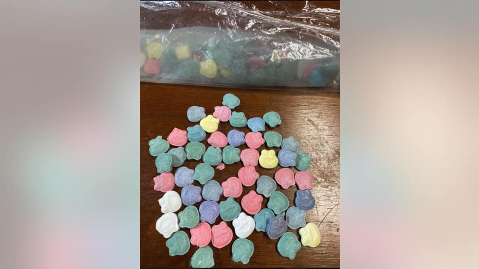 Auburn police released this photo of ecstasy pills that look like candy confiscated during a traffic stop on Sept. 22, 2021.