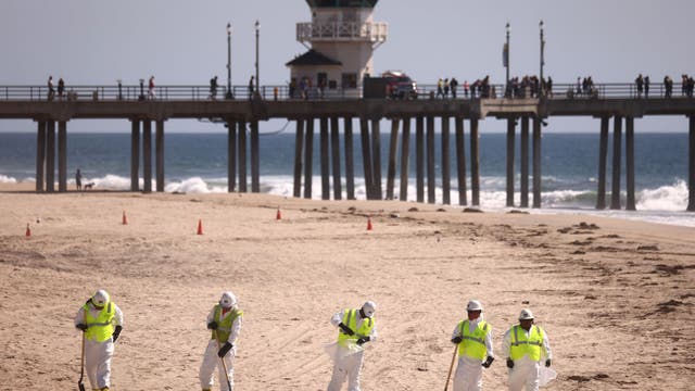 California oil spill: Huntington Beach reopens its shoreline