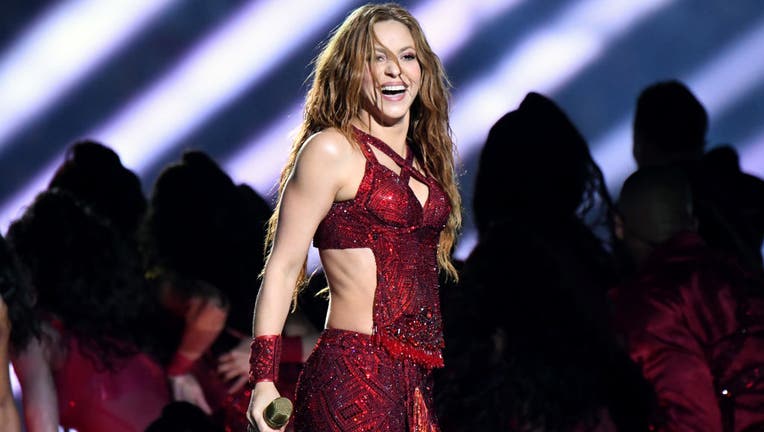 FILE - Shakira performs onstage during the Pepsi Super Bowl LIV Halftime Show at Hard Rock Stadium on Feb. 2, 2020, in Miami, Florida. (Photo by Jeff Kravitz/FilmMagic)