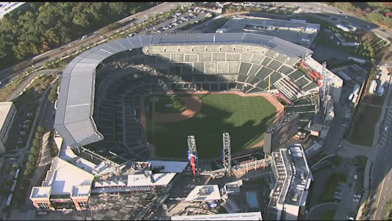 Truist Park is preparing for Game Three of the World Series with the Braves hosting the Astros.