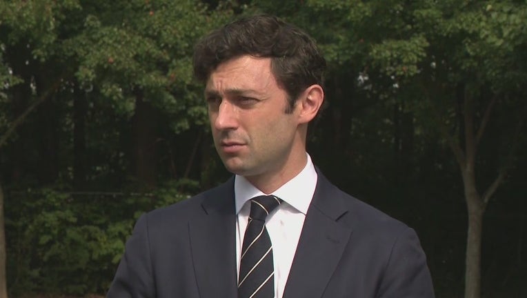 Senator Jon Ossoff addresses veterans' health care in Georgia on Oct. 1, 2021.