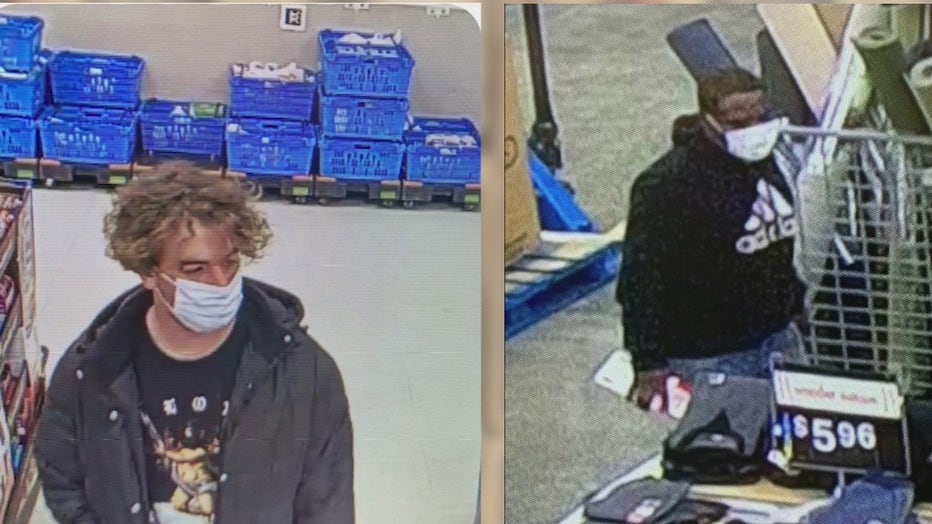 Athens police are searching for these two men in connection to a series of purchases at area Walmart stores using fake money.