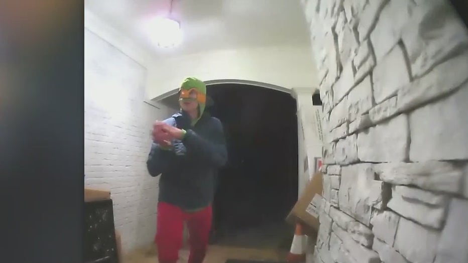 Homeowners in one Canton neighborhood shared this image of a vandal attacking their home.