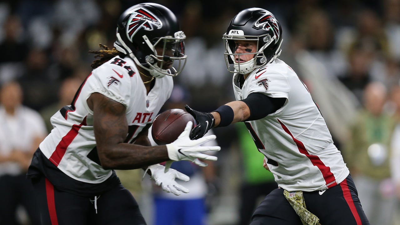 Atlanta Falcons lead New Orleans Saints 10-0 at halftime