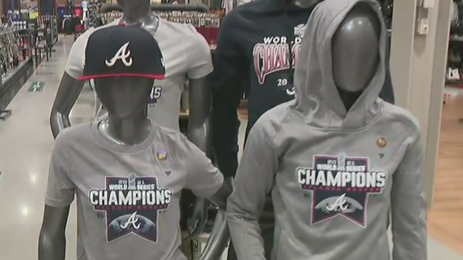 Fans get first look at new Braves gear ahead of Opening Day for World Series  champs – WSB-TV Channel 2 - Atlanta