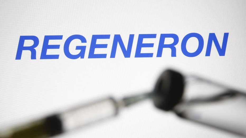 05ba8773-In this photo illustration a Regeneron Pharmaceuticals logo