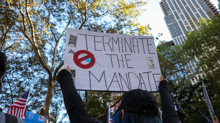 âFreedom Rallyâ anti-vaccination protest in NYC