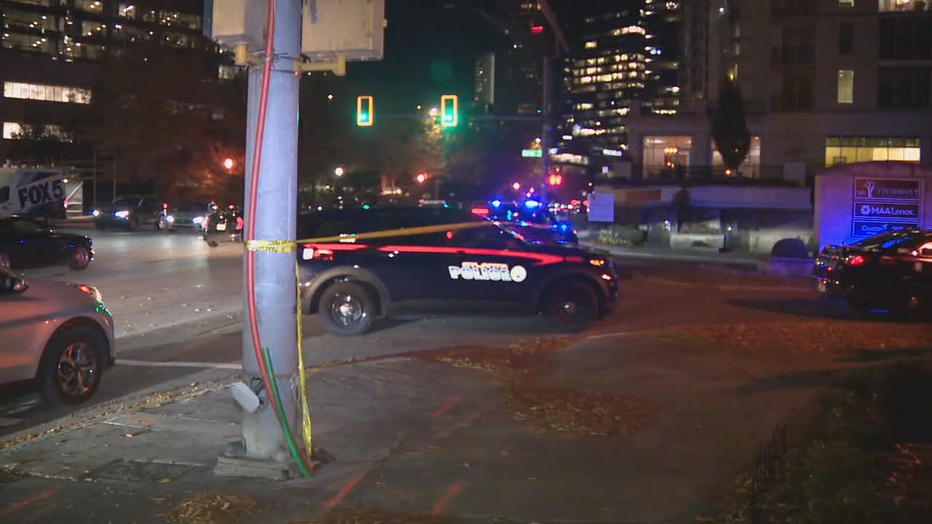 Atlanta police investigate a deadly shooting in the 600 block of Phipps Blvd. on Nov. 22, 2021.