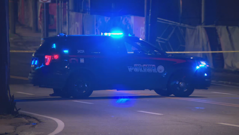 Police investigate a shooting in northwest Atlanta on Dec. 12, 2021.