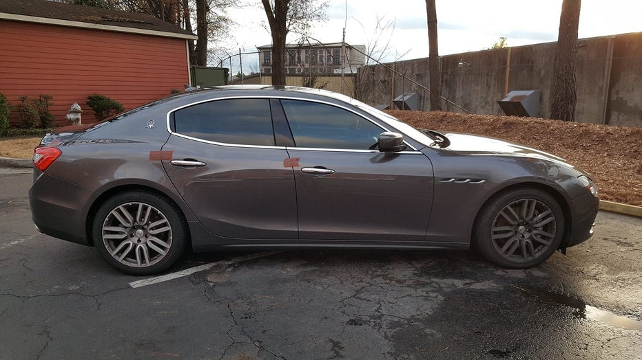 The Masareti Quattroporte that Chamblee police say was used in a deadly shooting on Dec. 30, 2016 was found at a Sandy Springs apartment days later.