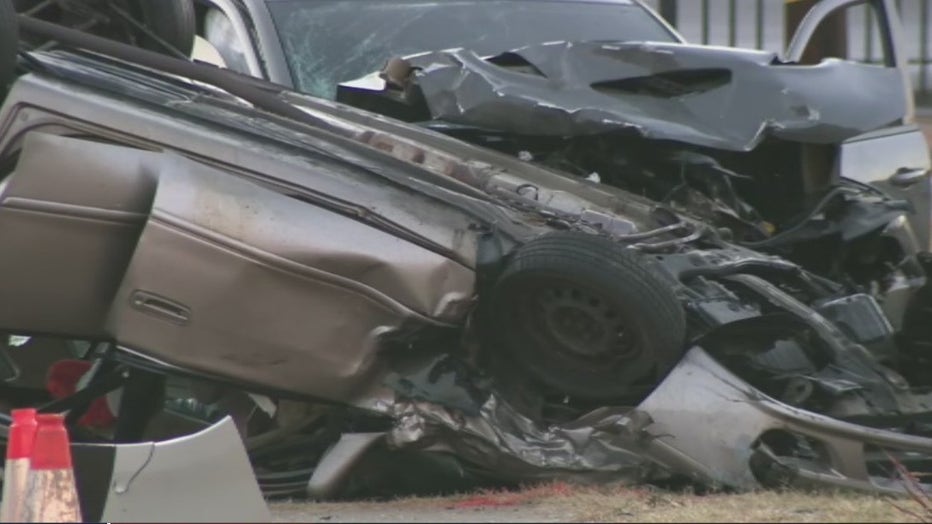 Troopers investigate a crash along Sylvan Road that happened on Dec. 3, 2021.