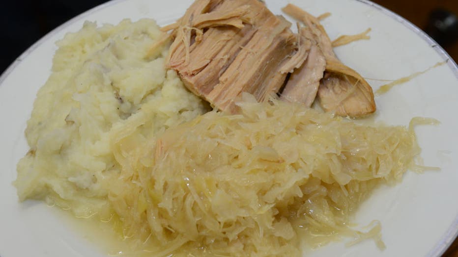 Temple Fire Co. New Year's day Pork and Sauerkraut dinner. . 1/1/14 photo by Tim Leedy