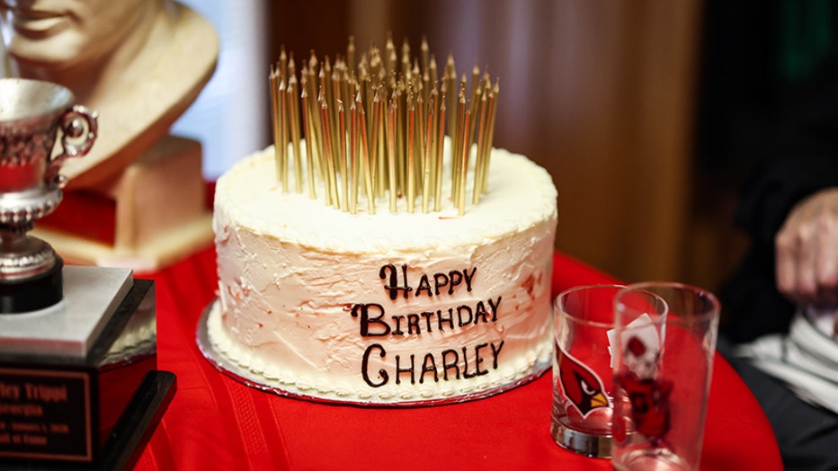 charley trippi celebrates 100th birthday