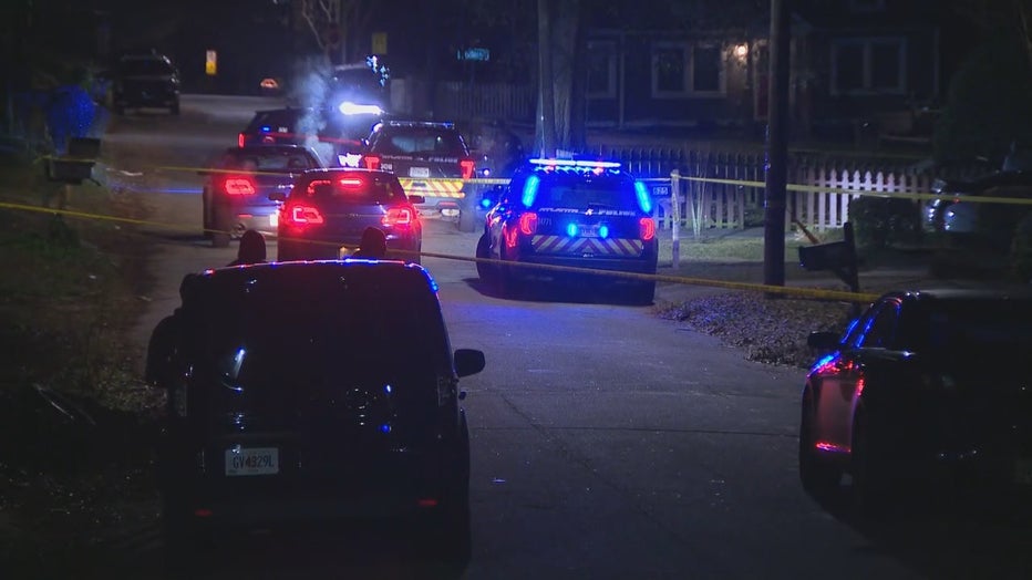 Atlanta police investigate a deadly shooting on Pinehurst Terrace on Dec. 24, 2021.