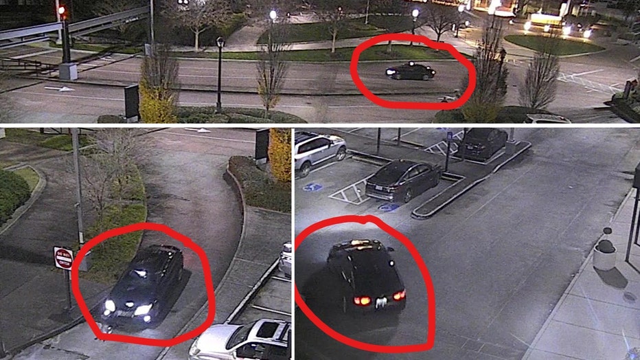 Atlanta police released these photos showing a vehicle investigators say was driven by the suspect in a shooting at the AMC Theatre inside Phipps Plaza on Dec. 20, 2021.