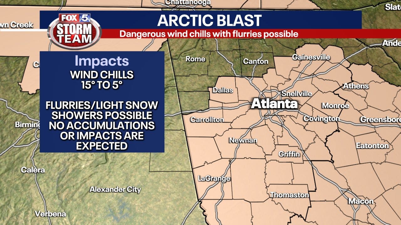 Another Cold Blast Is Coming To Georgia Next Week. Georgia braces for coldest temperatures of the season overnight | FOX 5