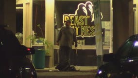 Police de-escalate situation, arrest man waving ax and knife by Beast Fitness San Jose