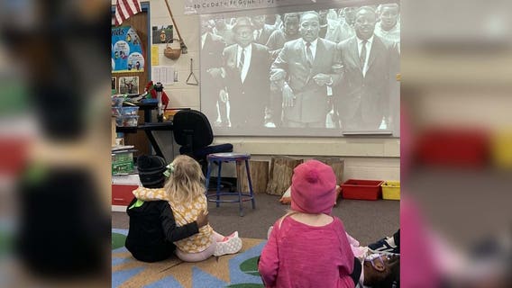 ‘A beautiful moment’: Kindergarteners embrace while learning about MLK