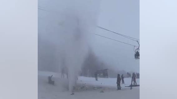 North Carolina skiers blasted with freezing water after hydrant struck