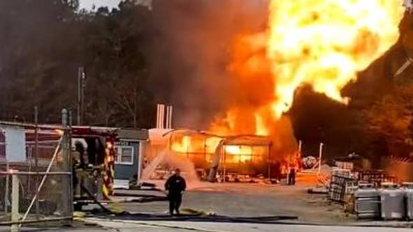 Firefighters contain dangerous propane fire in Cobb County
