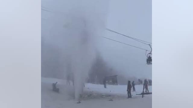 North Carolina skiers blasted with freezing water after hydrant struck