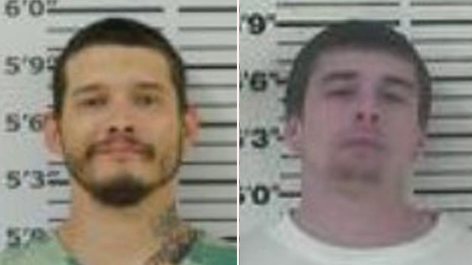 Carter County deputies responding to a burglary call arrived to find a car backing out of the driveway with two men inside, identified as Daniel Fleenor, 31, and Christopher Price, 30. (Carter County Sheriff's Office)