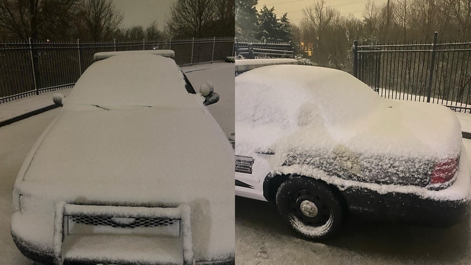 GAINESVILLE POLICE SNOW ON CARS