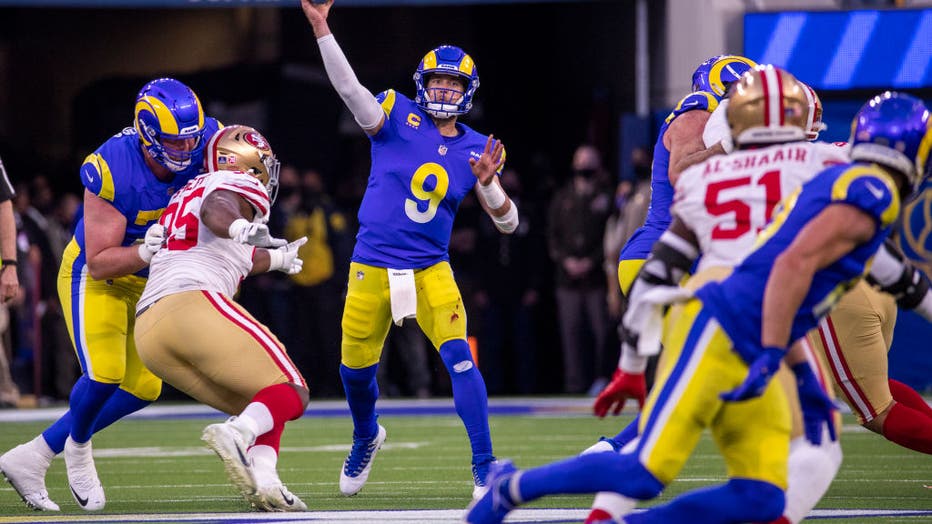 Quarterback Dresser Winn of the Los Angeles Rams prior to a NFL News  Photo - Getty Images