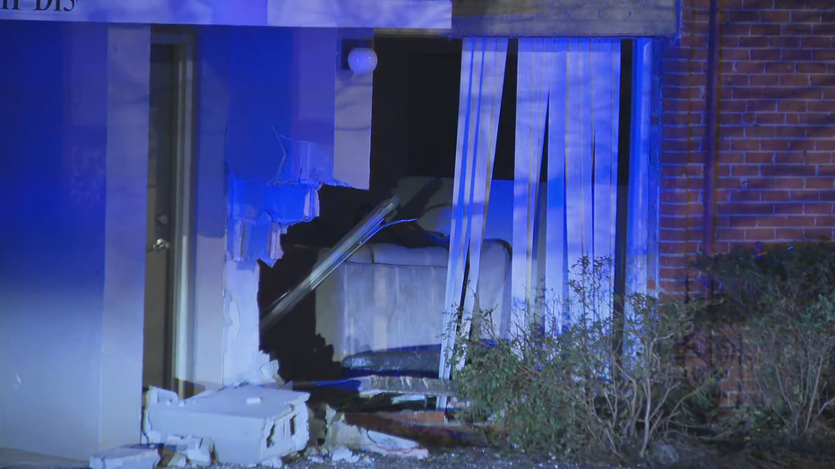 Police said a driver was shot and crashed into a Buckhead apartment on Jan. 3, 2021.